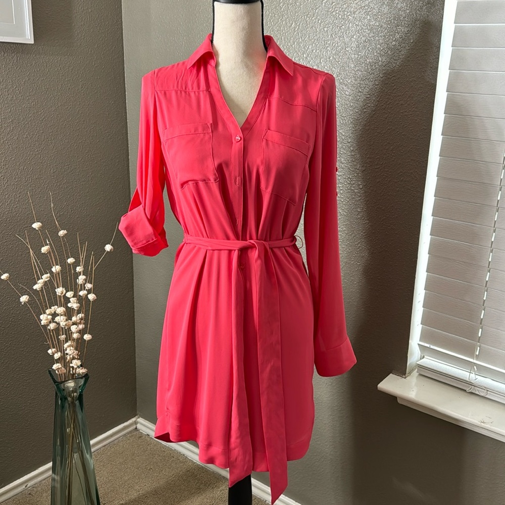 Express brand belted shirt dress long sleeve NWT size XS